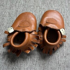 Brown Leather Kids Moccasins